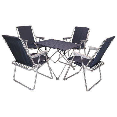 میز و صندلی تاشو سفری ۴ نفره مدل فومدار | سبک، مقاوم و مناسب کمپینگ و پیکنیک